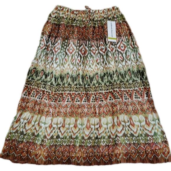 Alfred Dunner ~Woman Size 14~Multi Color Long Pleated Flare Skirt Lined NWT$54.0 - Picture 6 of 11
